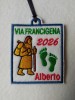 Parche bordado Via Francigena personalizado con nombre y año