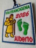 Parche bordado Via Francigena personalizado con nombre y año