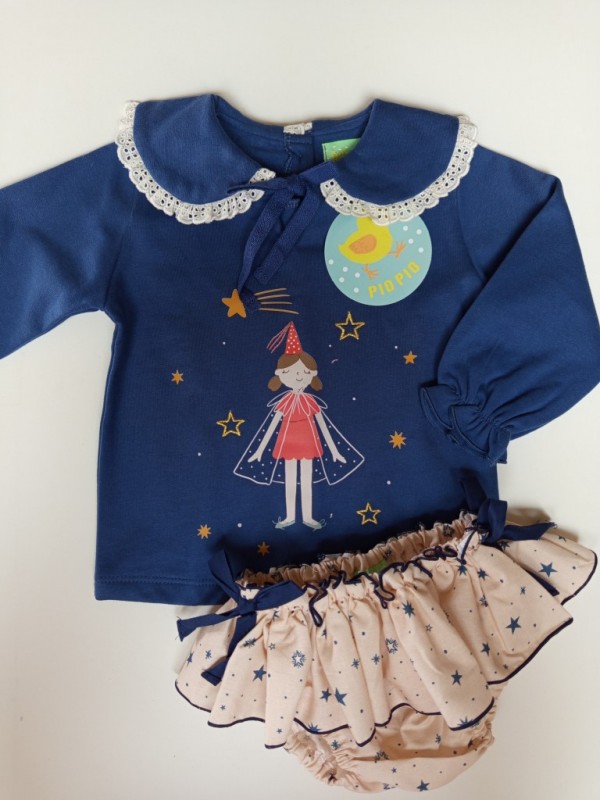 Conjunto sudadera y braga hada estrellas de Pio pio
