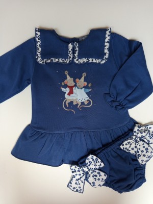 Jesusito felpa azul ratones fiesta Mon petit bonbon