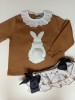 Conjunto sudadera conejo y braga volantes Mon petit bonbon