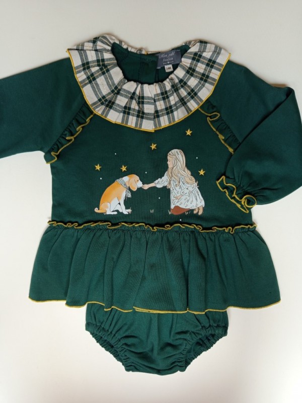 Jesusito felpa verde niña perro Mon petit bonbon