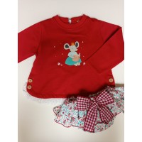 Conjunto sudadera ratoncita princesa y braga de Pio pio