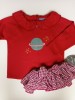 Conjunto sudadera planeta braga bichy rojo de Mon petit bonbon