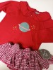Conjunto sudadera planeta braga bichy rojo de Mon petit bonbon