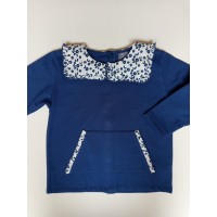 Sudadera Mon petit bonbon bolsillo canguro cuello cuadrado