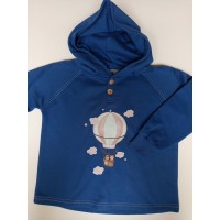 Sudadera unisex capucha azul globo pio pio