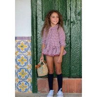 Conjunto cuadros blusa y short-falda Mon petit bonbon