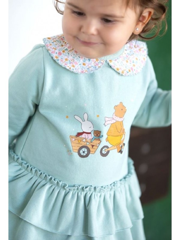 Jesusito felpa verde agua oso bicicleta Pio pio