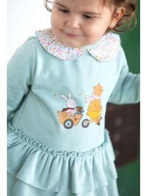 Jesusito felpa verde agua oso bicicleta Pio pio