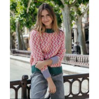 Jersey zig zag peluche multicolor