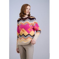 Jersey zig zag peluche multicolor