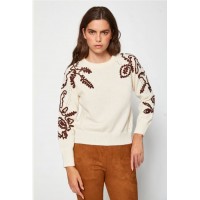 Jersey marfil con bordado