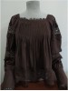 Blusa encaje marrón chocolate