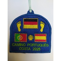 Embroidered patch Camino de Santiago Portuguese flag Germany