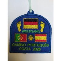 Embroidered patch Portuguese Way of St. James coast German flag