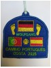 Parche bordado Camino de Santiago portugués costa bandera de Alemania
