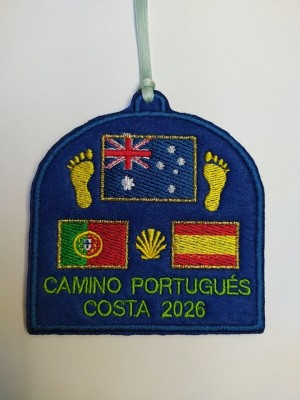 Embroidered patch Portuguese coastal road Australian flag