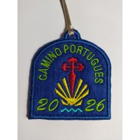 Embroidered patch, Portuguese coastal route of Santiago, personalized with year