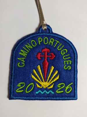 Parche bordado camino Portugués costa personalizado con año