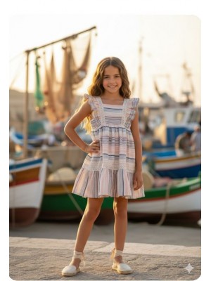 Vestido Estela rayas Ana Leza