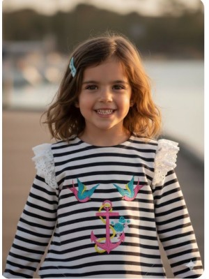 Sudadera marinera bordado golondrinas Ana Leza