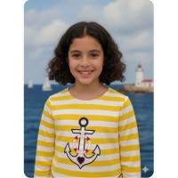 Sudadera ancla rayas amarillas Ana Leza