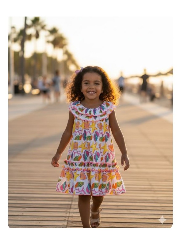 Vestido caracolas Mon petit bonbon