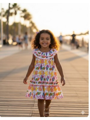 Vestido caracolas Mon petit bonbon