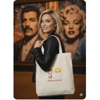 Bolsa bordada Freddie Mercury y Merilyn Monroe
