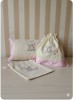 Conjunto cojin +2 bolsas conejita bordada personalizable