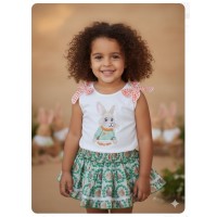 Conjunto camiseta y braga falda rabbit time Ana Leza