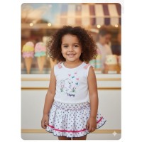 Conjunto mariposas camiseta y braga falda Ana Leza