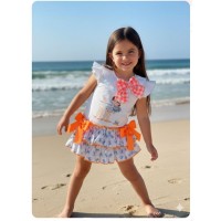 Conjunto camiseta braga falda cangrejos Mon petit bonbon