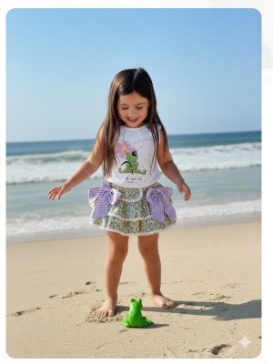 Conjunto camiseta rana flor Pio pio