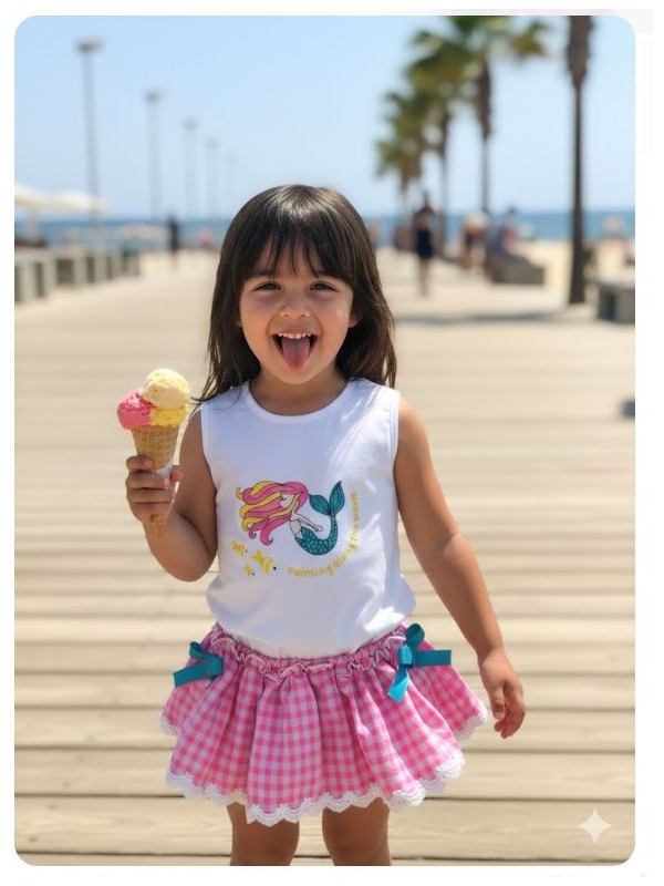 Conjunto sirena camiseta y braga falda Ana Leza