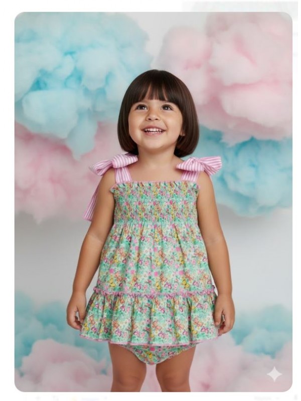 Jesusito estampado mariposas Mon petit bonbon tirantes