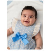 Ranita mono bebe tejido bordado Ana Leza