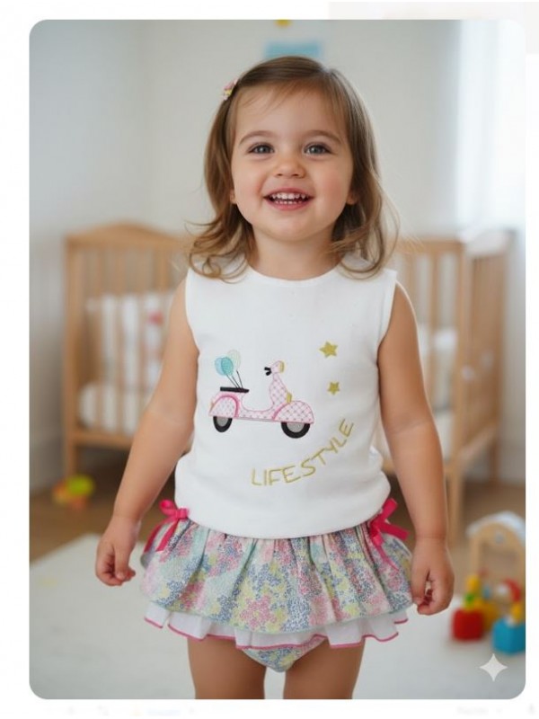 Conjunto glicina camiseta vespa Ana Leza