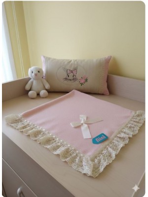 Toca rosa encaje Nini invierno