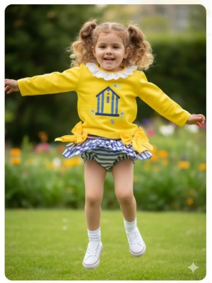 Conjunto sudadera caseta playa y braga falda Mon petit bonbon