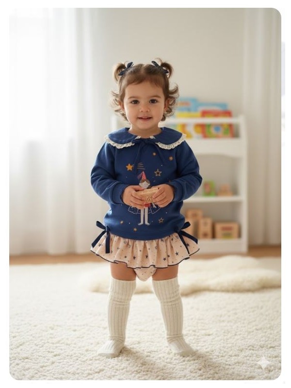 Conjunto sudadera y braga hada estrellas de Pio pio