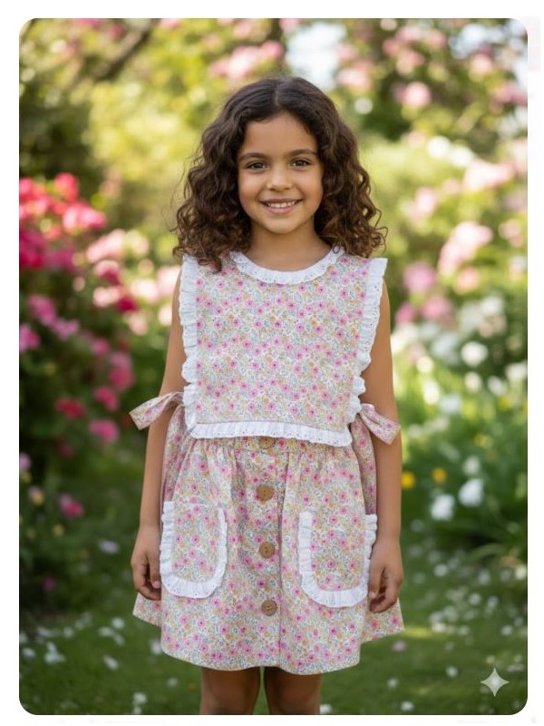 Conjunto top lazos y falda de Mon petit bonbon