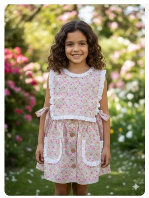 Conjunto top lazos y falda de Mon petit bonbon