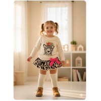 Conjunto leopardo sudadera braga falda Ana Leza