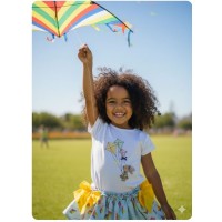 Conjunto cometas camiseta y braga falda Ana Leza