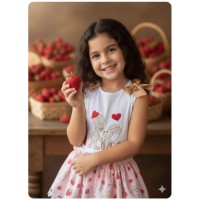 Conjunto Fresas camiseta braga falda Ana Leza