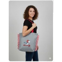 Bolsa Snoopy tejido volantes