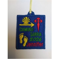 Camino Santiago Sarria patch with your name and year