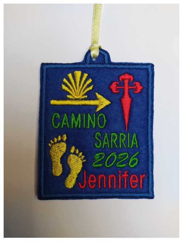 Parche camino santiago Sarria con tu nombre
